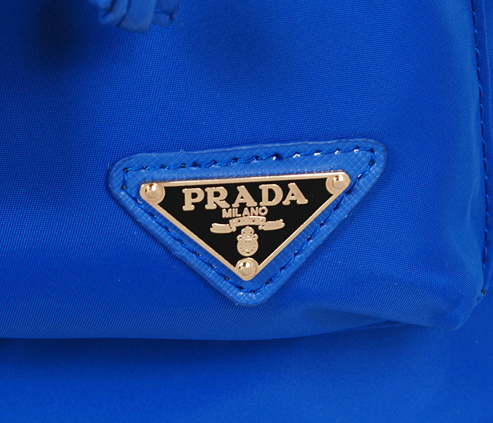 2014 Prada nylon drawstring backpack bag BZ1562 blue